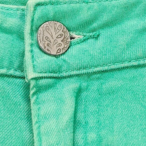 Prana Womens Kara Jean 10/30 Green Denim Stretch Cuffed Organic Cotton Soft Fade - Picture 11 of 16